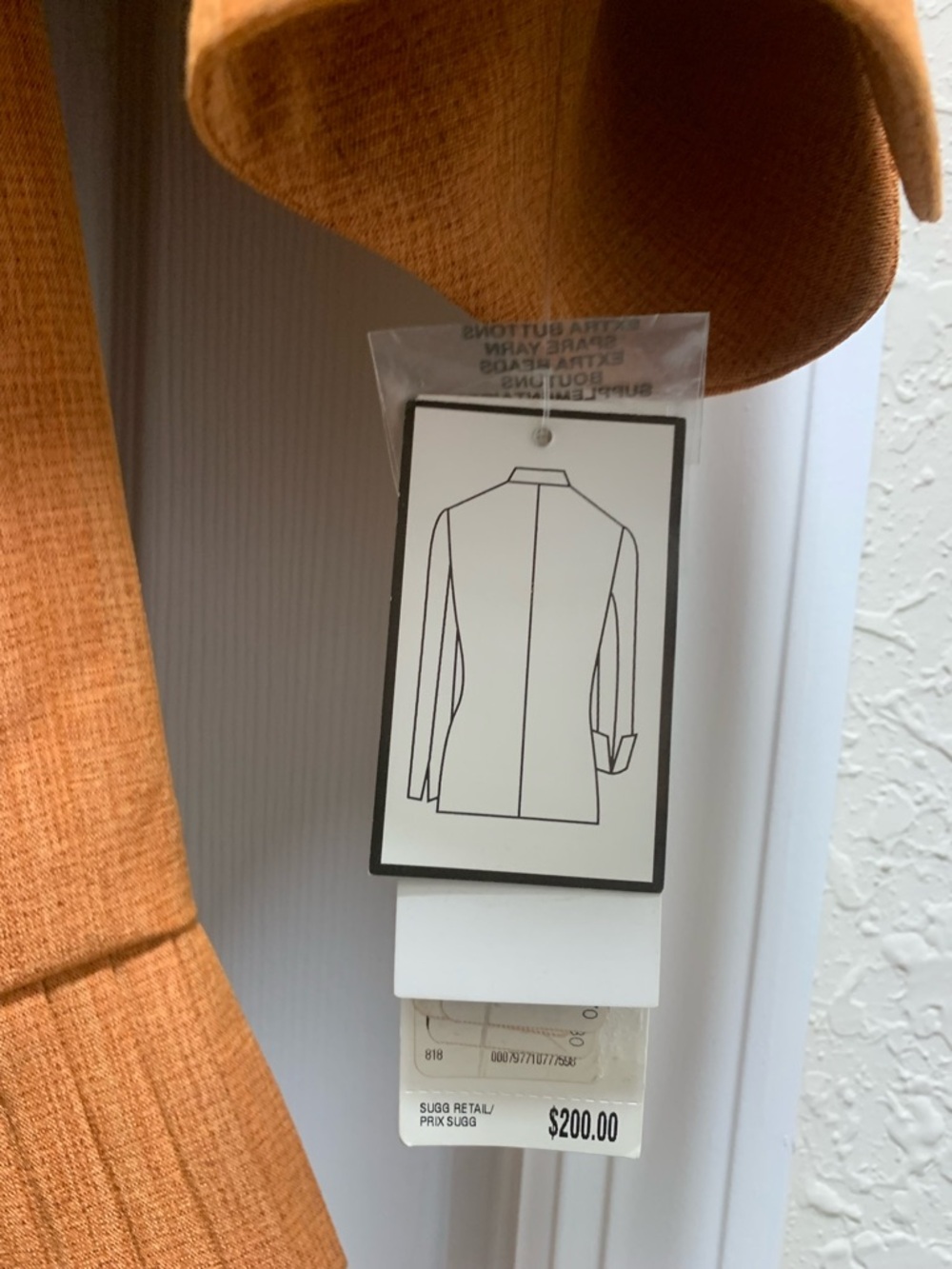 LE suit Leslie Fay Burnt Orange Tailored Blazer - Picture 2 of 4